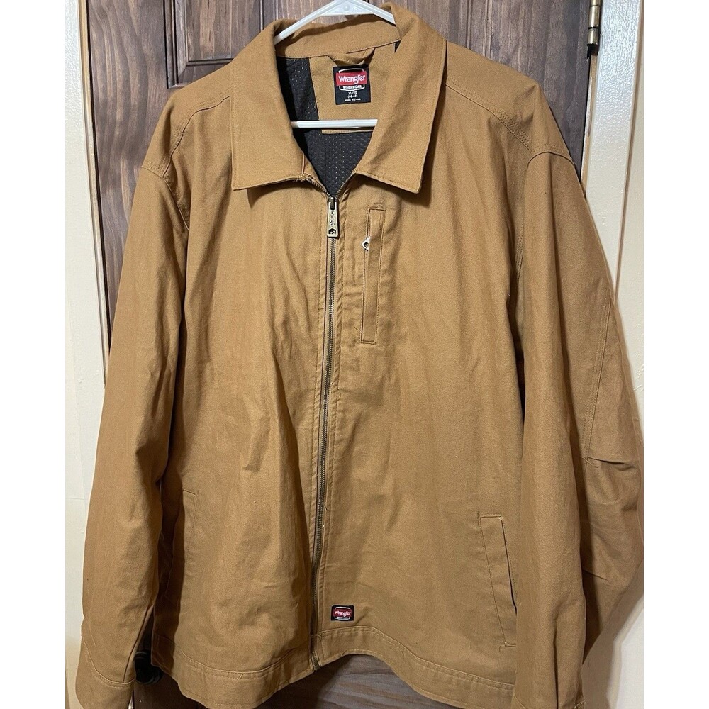 Brown Lightweight Wrangler Zip Up Work Jacket XL